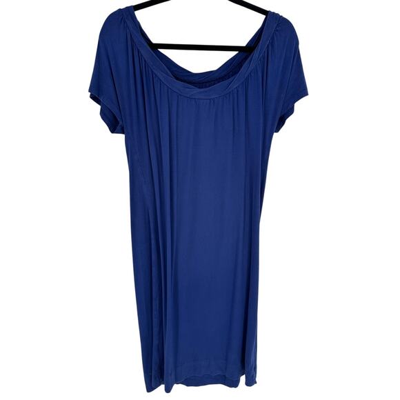 Banana Republic Dresses & Skirts - Banana Republic Stretch Knee Length Dress Blue Short Sleeve Casual Beach M